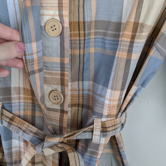 Anthropologie | Plaid Print Belted Dress-E88 - Picture 3 of 7